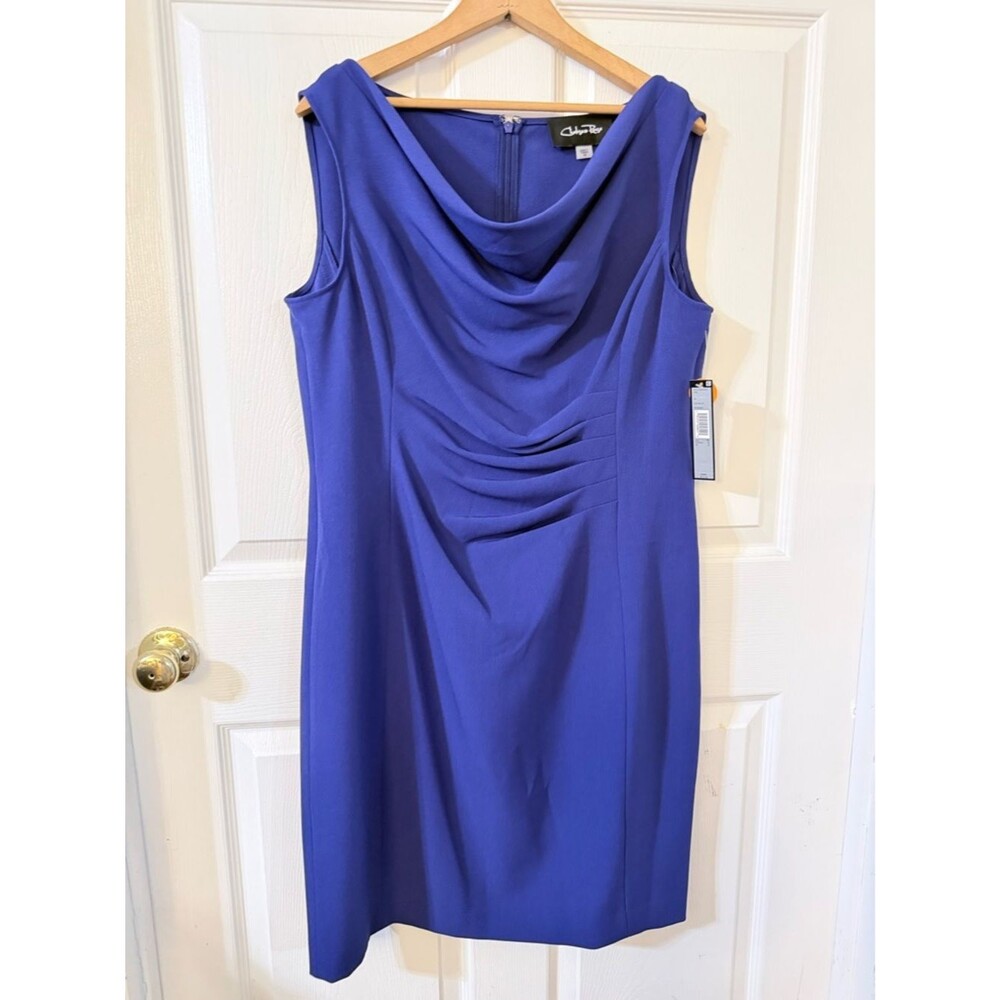 NWT Chelsea Rose Blue Midi Dress 16 - Picture 4 of 5